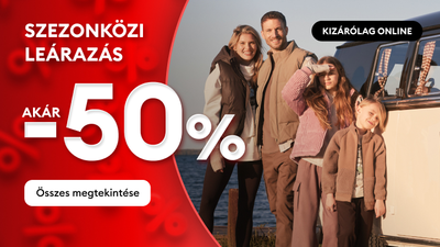 Szezonközi leárazás (akár 50% kedvezmény)