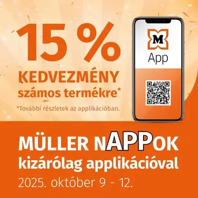 Müller App napok (15% sok termékre)