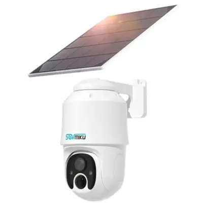 [EU Direct] Sovmiku CQ1A 3MP Solar Biztonsági Kamera 2K HD Kültéri WiFi PTZ PIR Ember, háziállat és jármű észlelés Éjjellátó Kétirányú hang