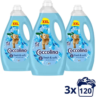 COCCOLINO Sensitive Blue Splash 3×3 l (360 mosás) öblítő