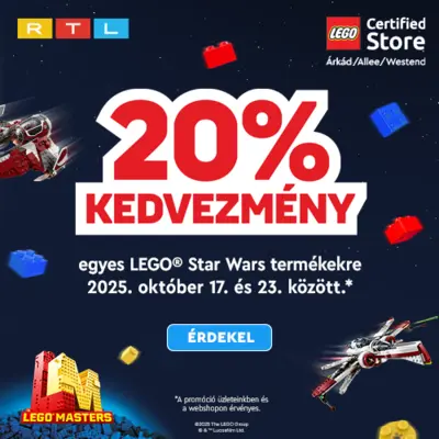 20% kedvezmény minden Star Wars termékre + ajándék 47 ezer Ft felett