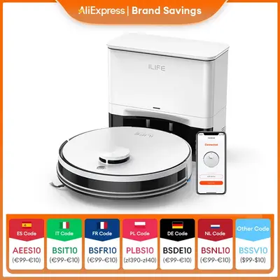 ILIFE A30 PRO 5000Pa Suction, Robot Vacuum and Mop Combo