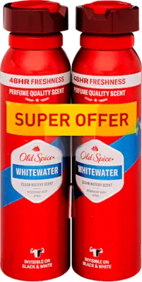 Old Spice Deo spray Whitewater 2x150ml, 300 ml