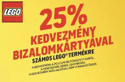 LEGOk 25% kedvezménnyel bizalomkártyával (anti-akció)