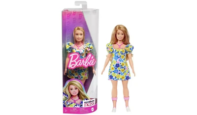 Barbie Fashionista baba - Szőke hajú virágos ruhás