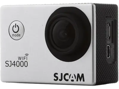 SJCAM SJ4000 WIFI FullHD felbontású, 170° látószögű, 2" kijelzős sportkamera, ezüst S)