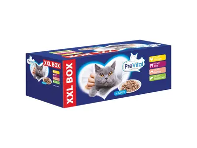 Prevital Alutasakos macskaeledel, 48 x 100 g