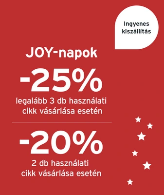 -25% legalább 3 db használati cikk vásárlása esetén