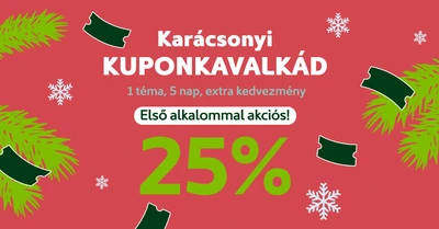 Karácsonyi kuponkavalkád: Első alkalommal akciós! -25%