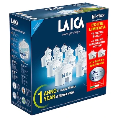Laica Bi-flux 10 darabos szűrőbetét szett + 2 Magnesium Active
