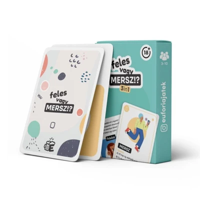 Eufória - Feles vagy Mersz?! 3in1 ivós kártyajáték Reflexs