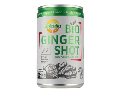 Solevita Bio gyömbér shot, 150 ml, több ízben 3 + 1 akcióban