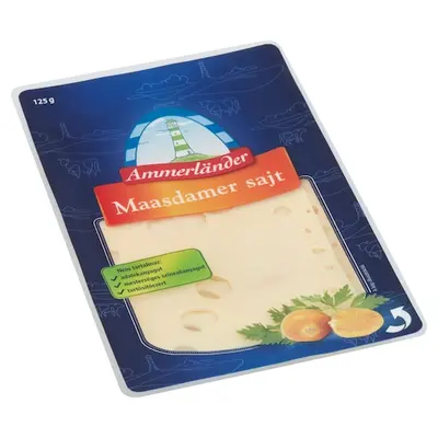 Ammerländer szeletelt maasdamer sajt 125 g