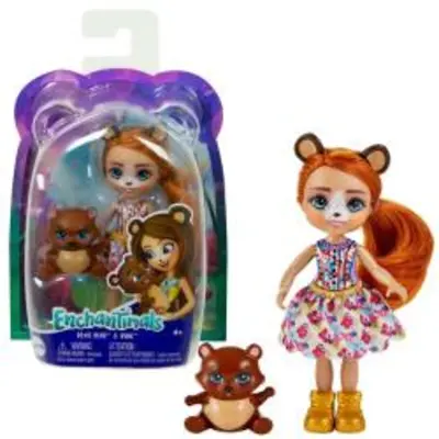 Mattel Enchantimals: Kistesó baba és állatka - Maci (HCG00)