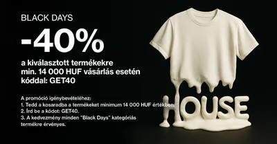 40% kedvezmény a megjelöltekre 14 ezer Ft  felett