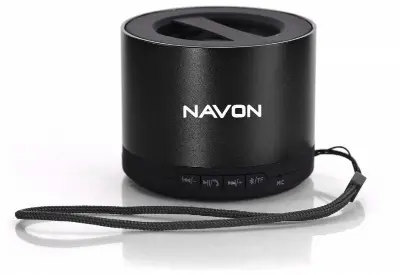 Navon NAVN9BLACK 3W, 600mAh akku, Vezeték nélküli Bluetooth hangszóró, fekete (NAVN9)