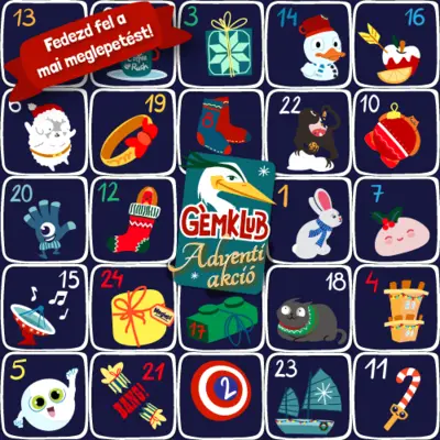 Gémklub adventi kalendárium