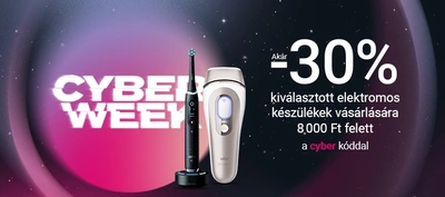 Cyber Week (akár -30% a kiválasztott elektromos készülékekre)