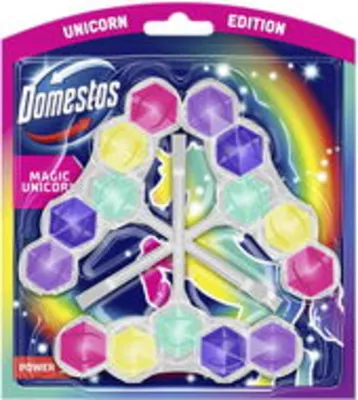 Domestos Power5 WC frissítő blokk, Magic Unicorn 3 × 50 g golyó