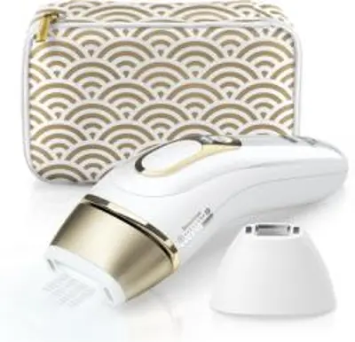 Braun Silk-expert Pro 5 PL5137 IPL villanófényes szőrtelenítő, 400.000 villanás, ajándék Venus borotva és tasak, Fehér