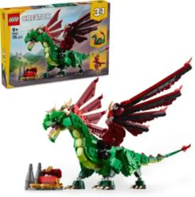 LEGO Creator 31161 építőkészlet, 3 az 1-ben középkori sárkány, 715 db, 9+ év, többszínű