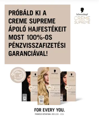 Creme Supreme pénzvisszatérítés