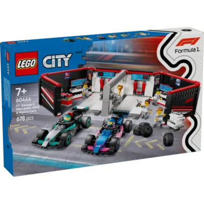 LEGO City 60444 F1-es Garázs Mercedes - AMG és Alpine autók