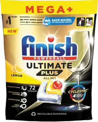 Finish Powerball Ultimate Plus All In 1 Citrom Mosogatógép Kapszula 72 db