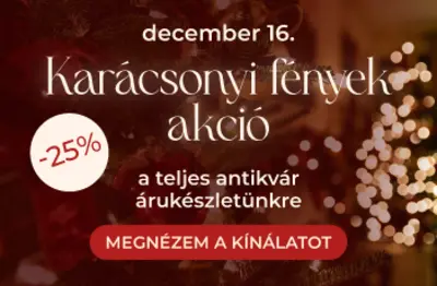 Antikvárium 25% garantált kedvezmény