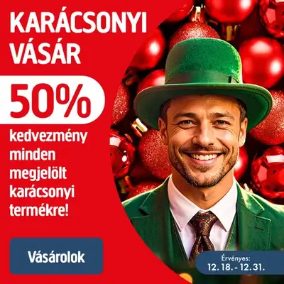 Praktiker webshop - 50% karácsonyi termékekre