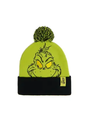 Nyomott mintás beanie sapka Grinch (332FY-71X)