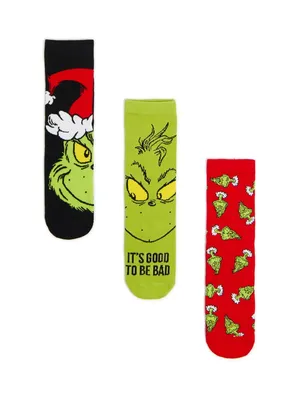 3 pár karácsonyi zokni Grinch mintával (536FY-MLC)