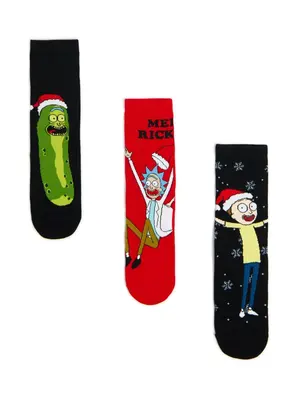 3 pár karácsonyi zokni Rick and Morty (530FY-99X)