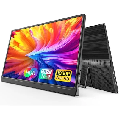 WUFK Monitor Hordozható 15.6" FHD