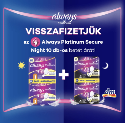 Always Pénzvisszafizetés: Visszakapod a Platinum Secure Night 10db-os Árát