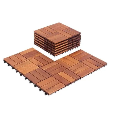 ACACIA teraszburkoló kocka 0,3 x m barna - 12 csíkos 10db