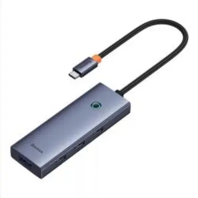 baseus UltraJoy 5 portos hub, 4xUSB 3.0, PD (szürke) (B00052801811-01)