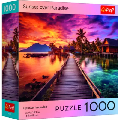 Puzzles - 1000 Square Box with poster
