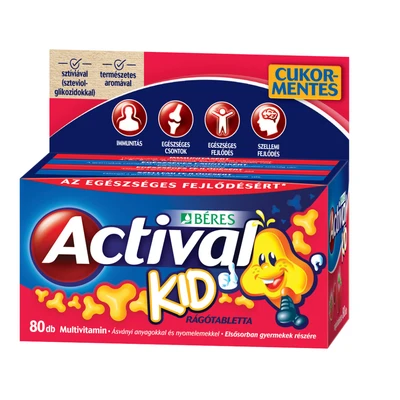 Béres Actival Kid rágótabletta 80db Multivitamin