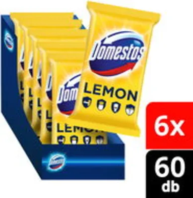 DOMESTOS Lemon 6 × 60 db tisztítókendő (AlzaPlus+)