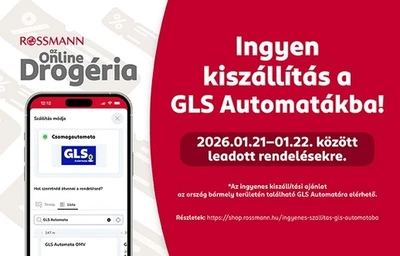 Rossmann GLS automatába ingyenesen szállítunk