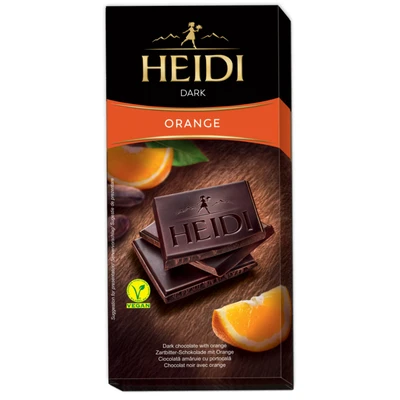 Heidi Dark táblás csokoládé 80g orange