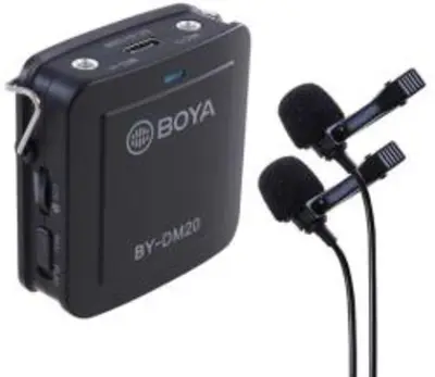 BOYA BY-DM20 Dual Két-csatornás Rögzítő Mikrofon készlet - Lavalier Kit (DM20)