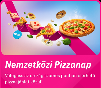 1+1 pizza akciók a Telekomosoknak az applikációban