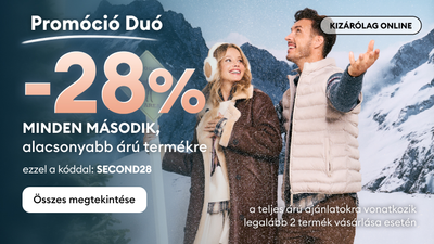 Promóció duó - minden második -28% (teljes árúakra)