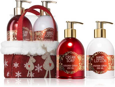 Vivian Gray Red Christmas ajándékszett kézre