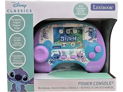 LEXIBOOK Disney Stitch magyar-angol oktató konzol játék 100 tevékenységgel (LEX-JCG100DI9)