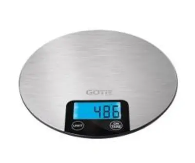 Gotie GWK-100 max. 5 kg, 1 g pontosság inox-fekete konyhai mérleg