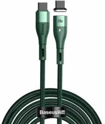 Baseus Zinc Magnetic Safe Fast Charging Data Cable Type-C (USB-C) 100W 1.5 m Green (CATXC-Q06)