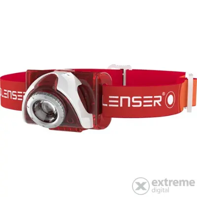 Led Lenser SEO5 fejlámpa, piros